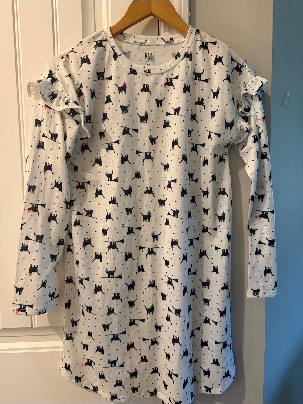 Gap Kids Black Cats on Broomstick Nite gown New